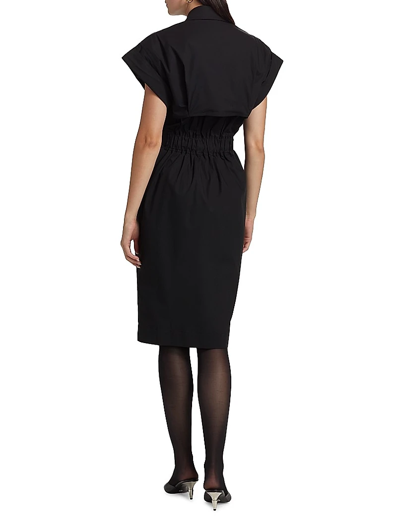 Thea Stretch-Cotton Midi-Shirtdress