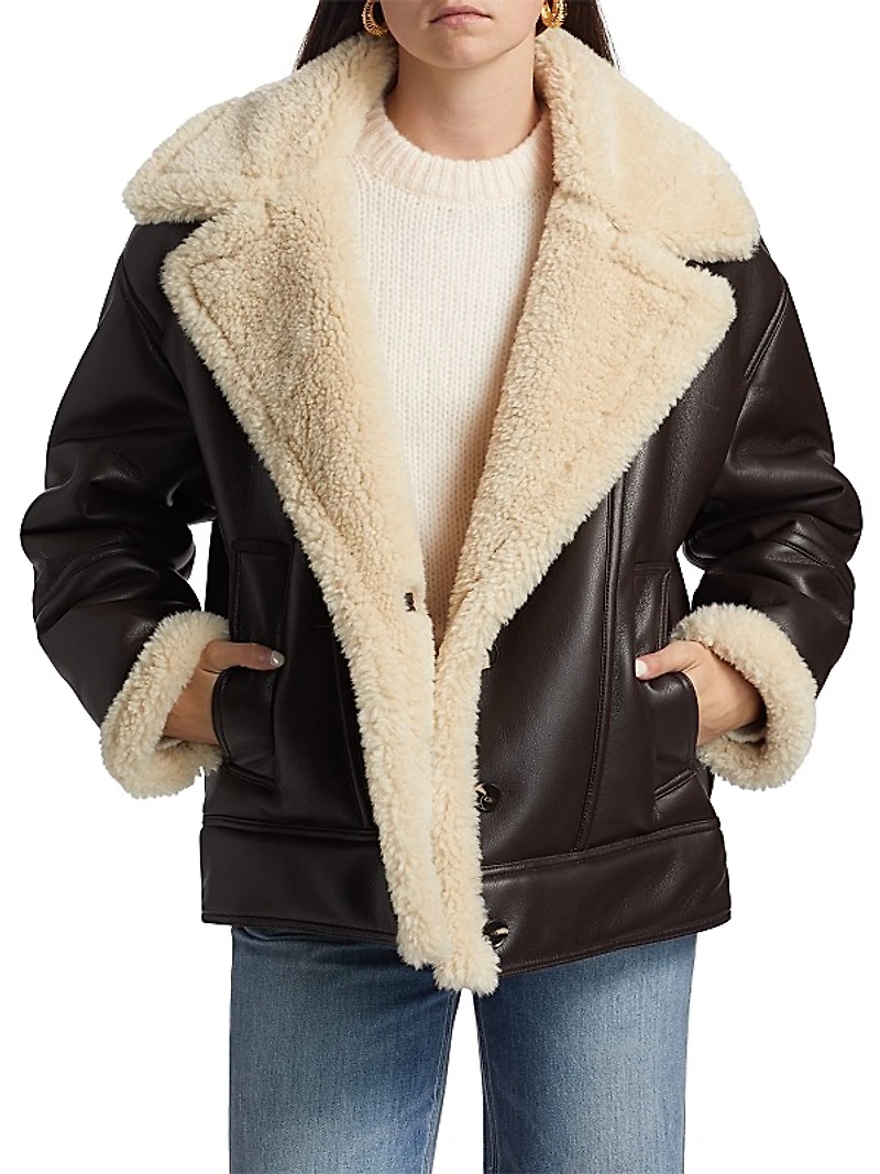 Aubrey Faux-Leather Coat
