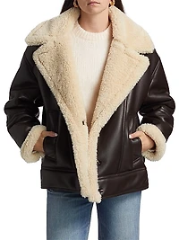 Aubrey Faux-Leather Coat