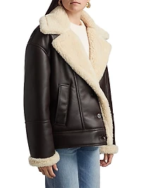 Aubrey Faux-Leather Coat