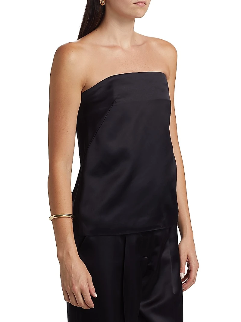 Ani Satin Strapless Top