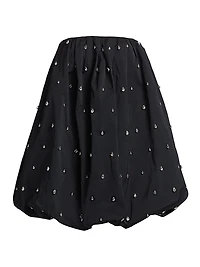 Holly Embellished Strapless Bubble-Hem Minidress