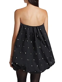 Holly Embellished Strapless Bubble-Hem Minidress