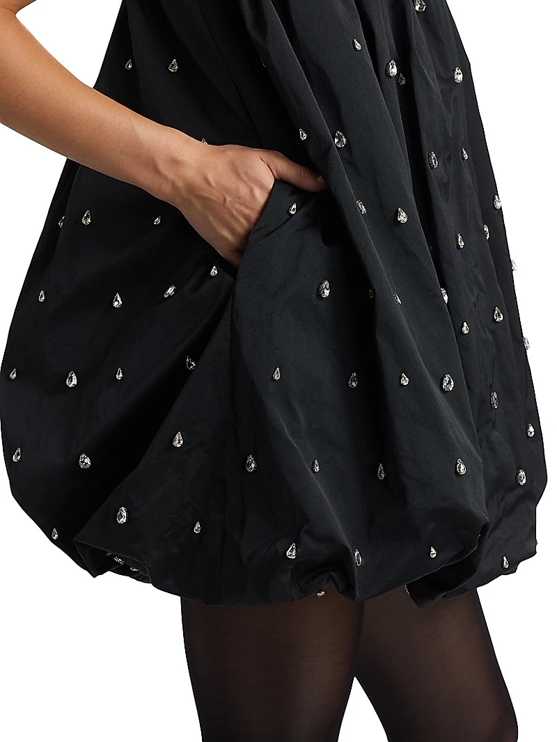 Holly Embellished Strapless Bubble-Hem Minidress