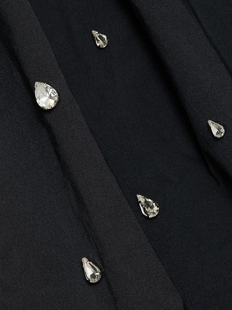 Holly Embellished Strapless Bubble-Hem Minidress