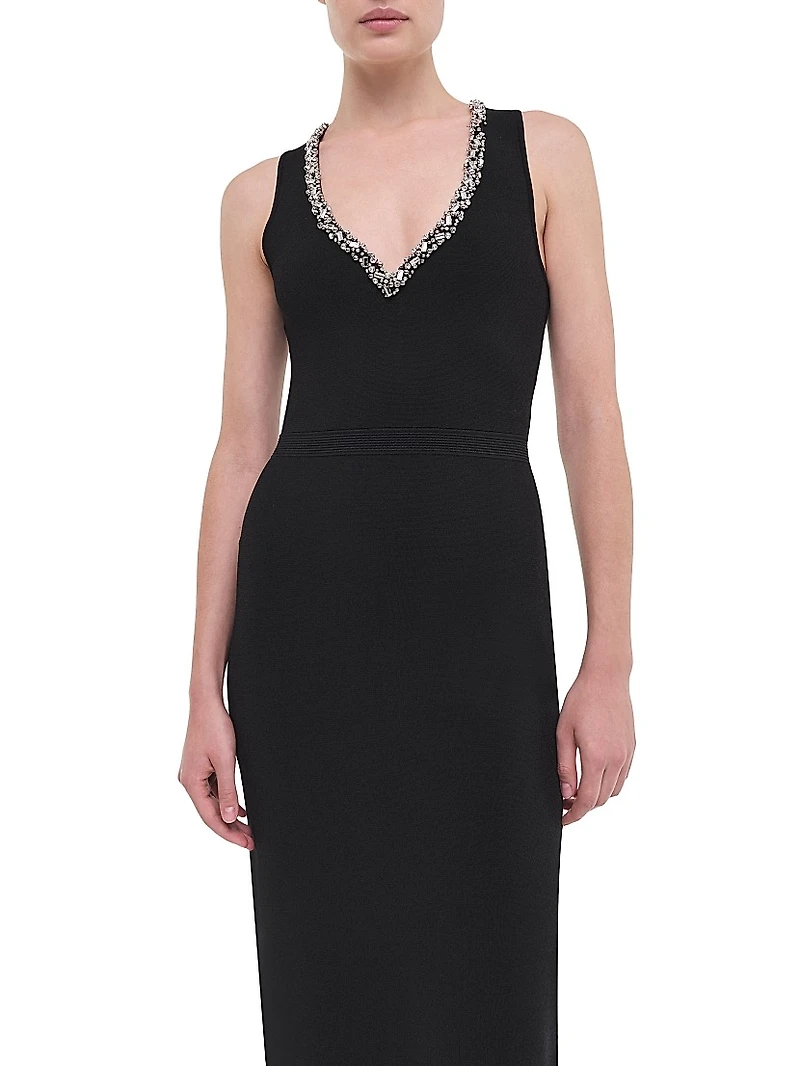 Khari Embellished Midi-Dress