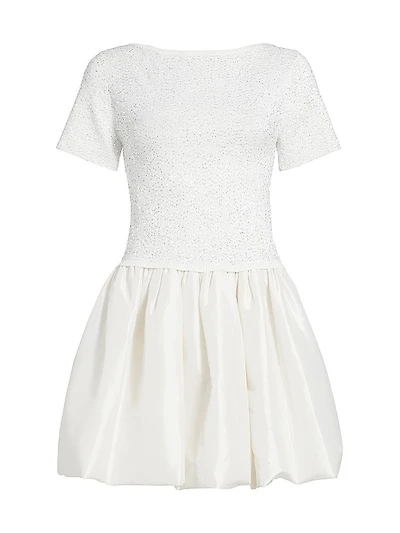 Kenz Sequin Knit Combo Minidress