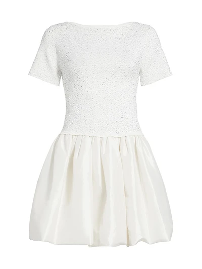 Kenz Sequin Knit Combo Minidress