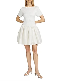 Kenz Sequin Knit Combo Minidress