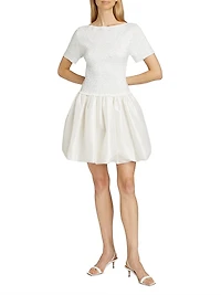 Kenz Sequin Knit Combo Minidress