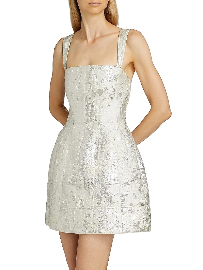 Lydia Metallic Sleeveless Minidress