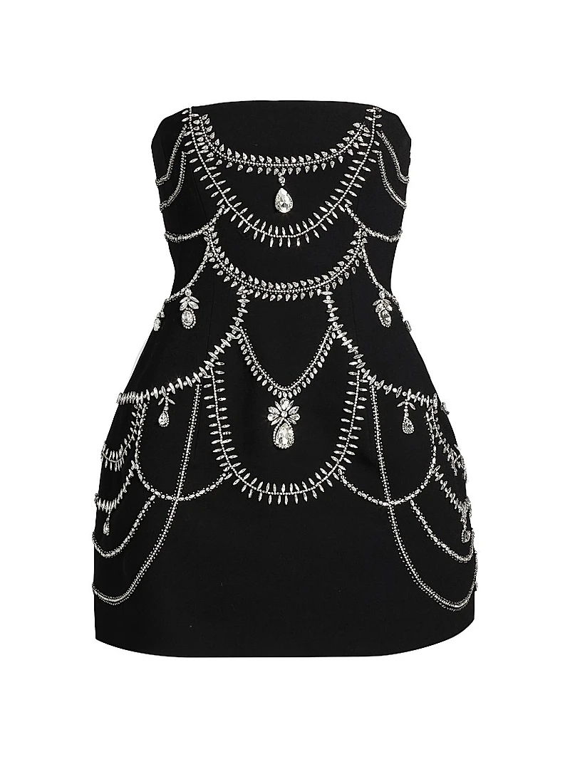 Arta Embellished Strapless Minidress