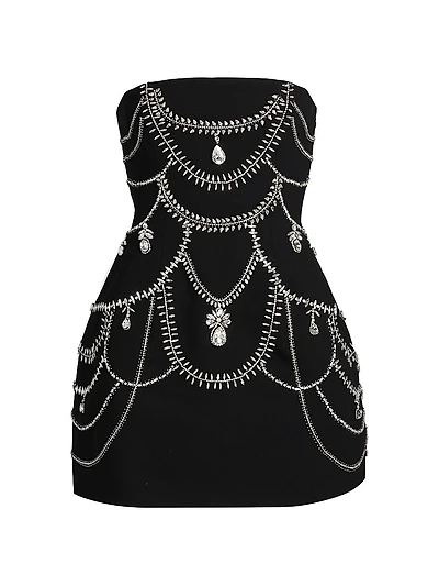 Arta Embellished Strapless Minidress