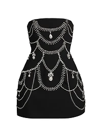 Arta Embellished Strapless Minidress