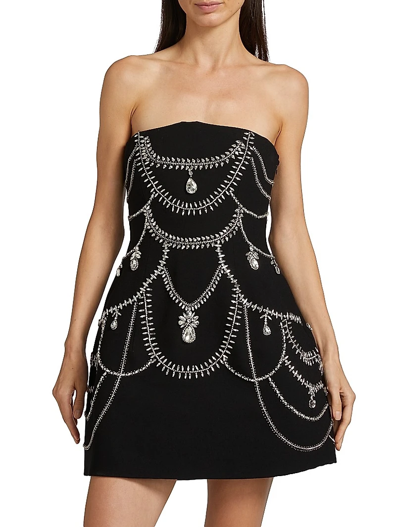 Arta Embellished Strapless Minidress