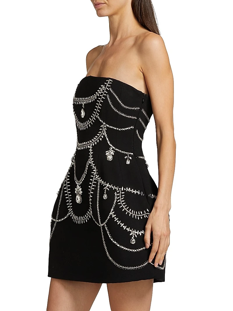 Arta Embellished Strapless Minidress