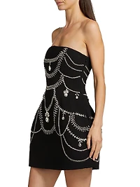 Arta Embellished Strapless Minidress