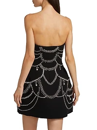 Arta Embellished Strapless Minidress