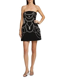 Arta Embellished Strapless Minidress