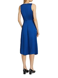 Noa Satin Cowlneck Midi-Dress