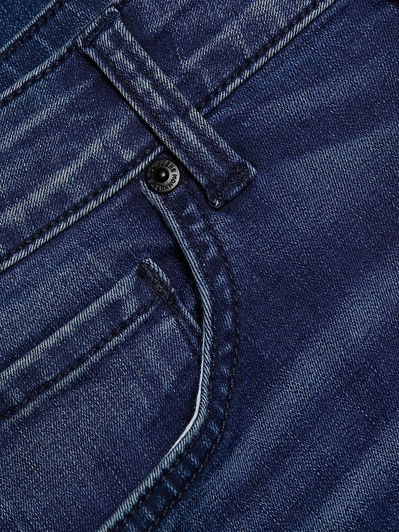 Greyson Stretch Mid-Rise Straight-Leg Jeans