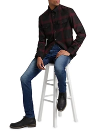 Greyson Stretch Mid-Rise Straight-Leg Jeans