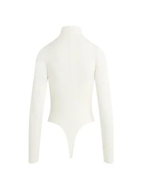 Cotton-Blend Long-Sleeve Bodysuit