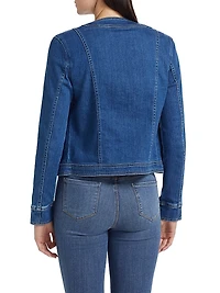 Yari Collarless Denim Jacket