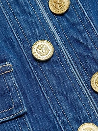 Yari Collarless Denim Jacket