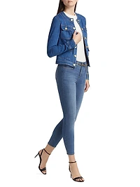 Yari Collarless Denim Jacket