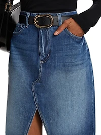 Tylee Denim Knee-Length Skirt