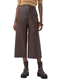 Tanashi Faux Leather Cropped Pants
