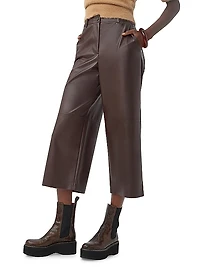 Tanashi Faux Leather Cropped Pants