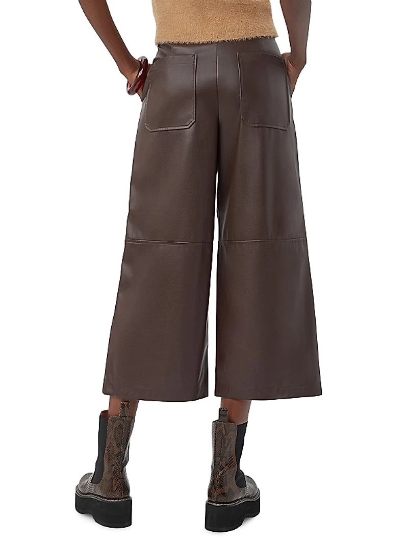 Tanashi Faux Leather Cropped Pants