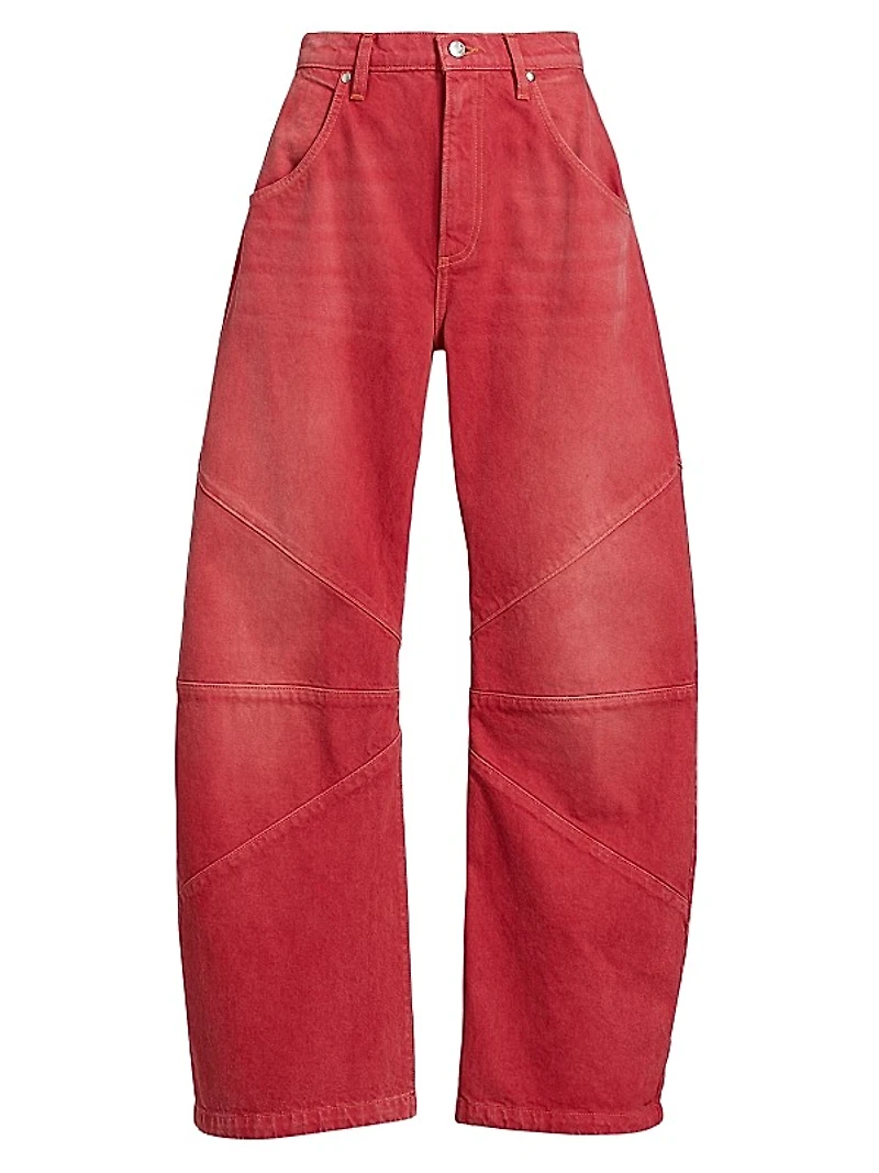 Frederic Mid-Rise Barrel-Leg Jeans