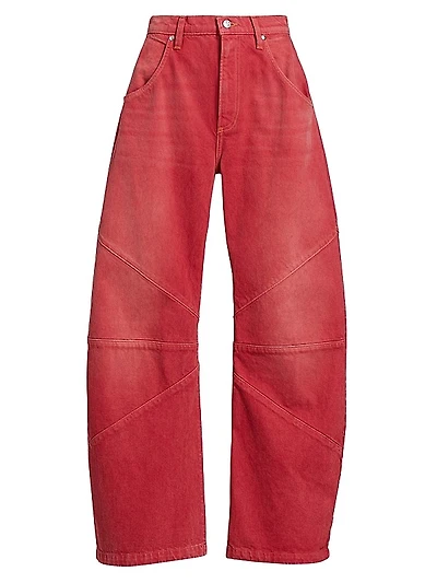 Frederic Mid-Rise Barrel-Leg Jeans