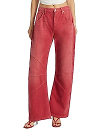 Frederic Mid-Rise Barrel-Leg Jeans