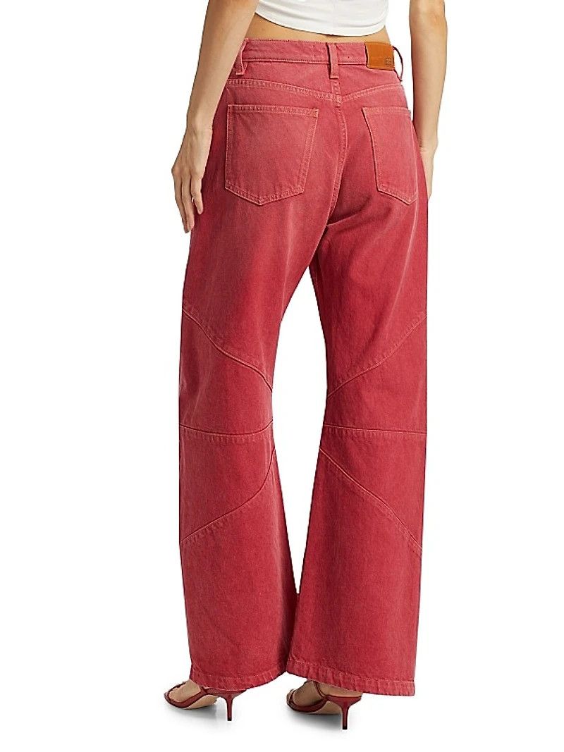 Frederic Mid-Rise Barrel-Leg Jeans