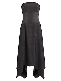 Eliana Denim Strapless Midi-Dress