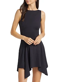 Caroline Boatneck Sleeveless Minidress