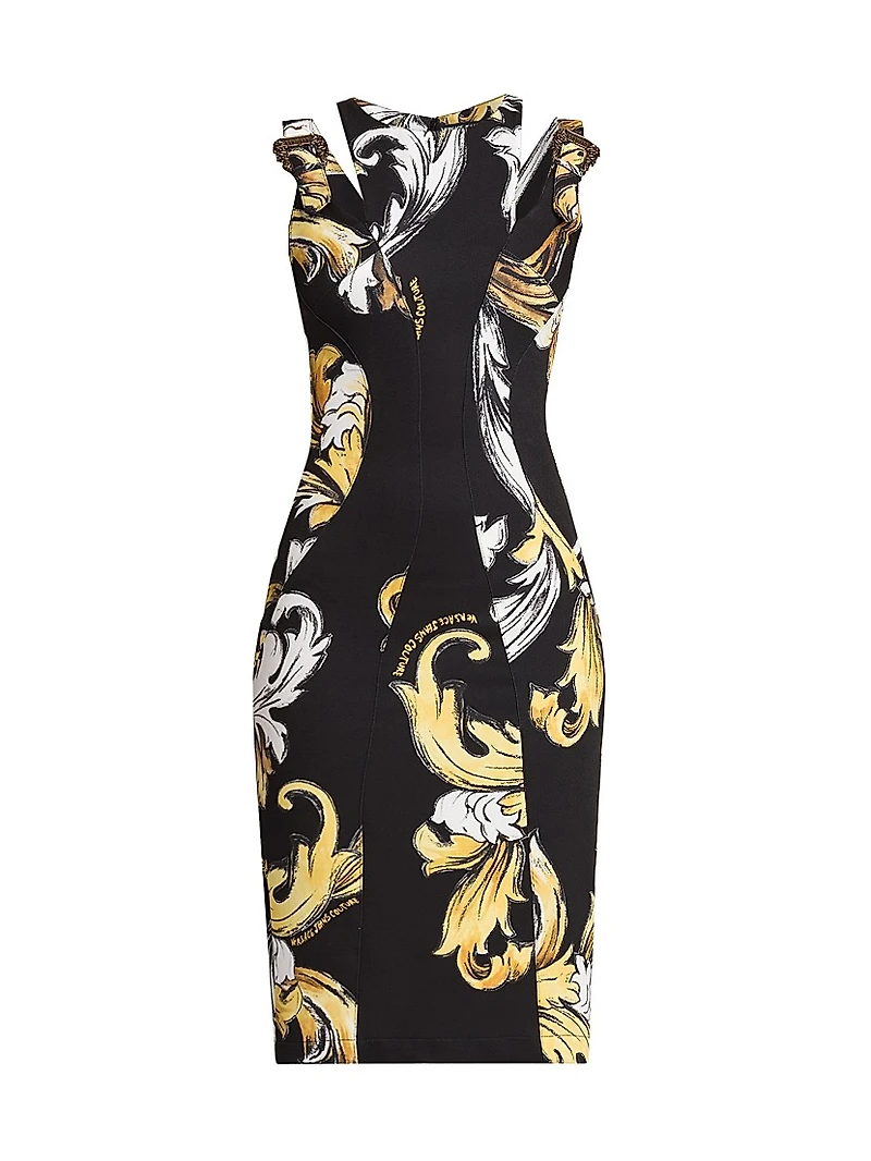 Vestiti Baroque Sleeveless Knee-Length Dress