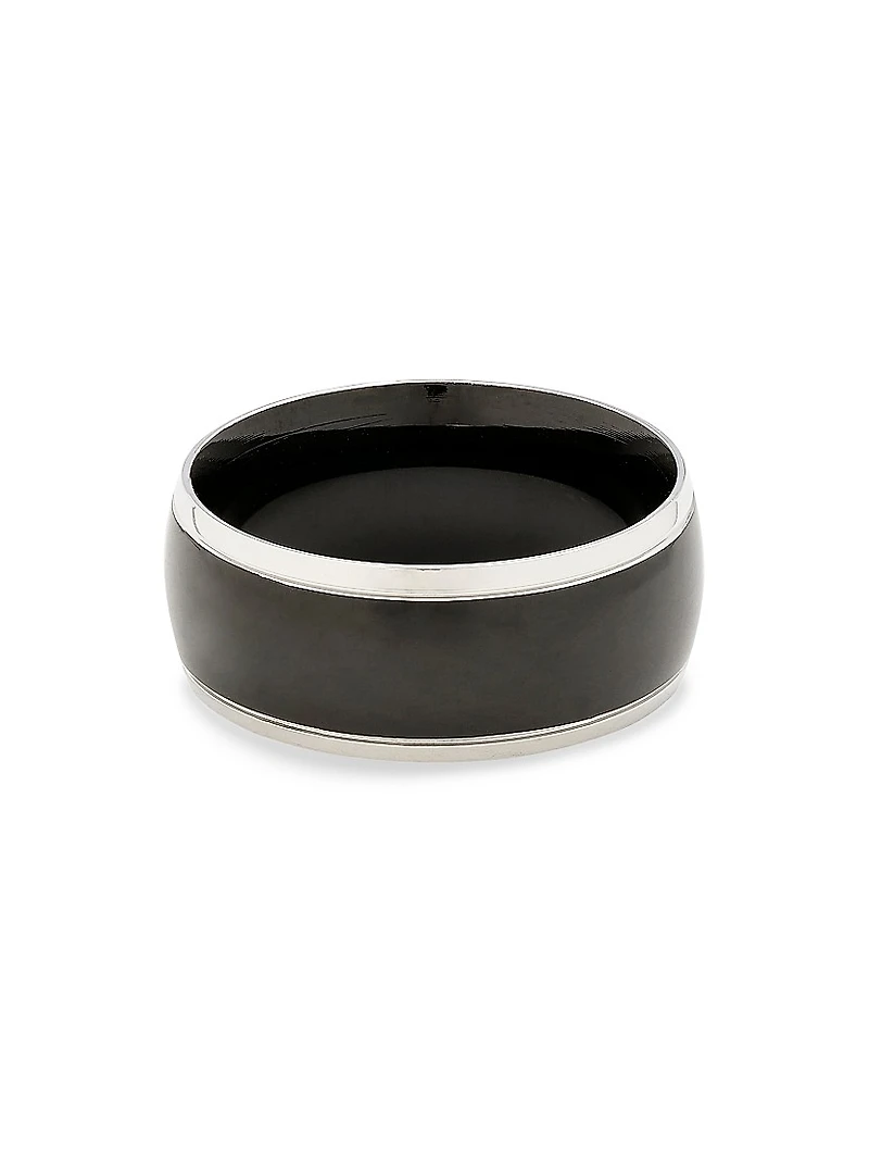 Black Stainless Steel Band Ring
