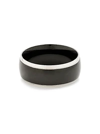 Black Stainless Steel Band Ring