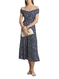 Glen Cove Polka Dot Midi-Dress