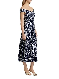 Glen Cove Polka Dot Midi-Dress