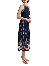 Sandrinna Jacqaurd Midi-Dress
