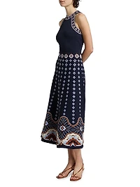 Sandrinna Jacqaurd Midi-Dress