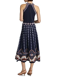 Sandrinna Jacqaurd Midi-Dress