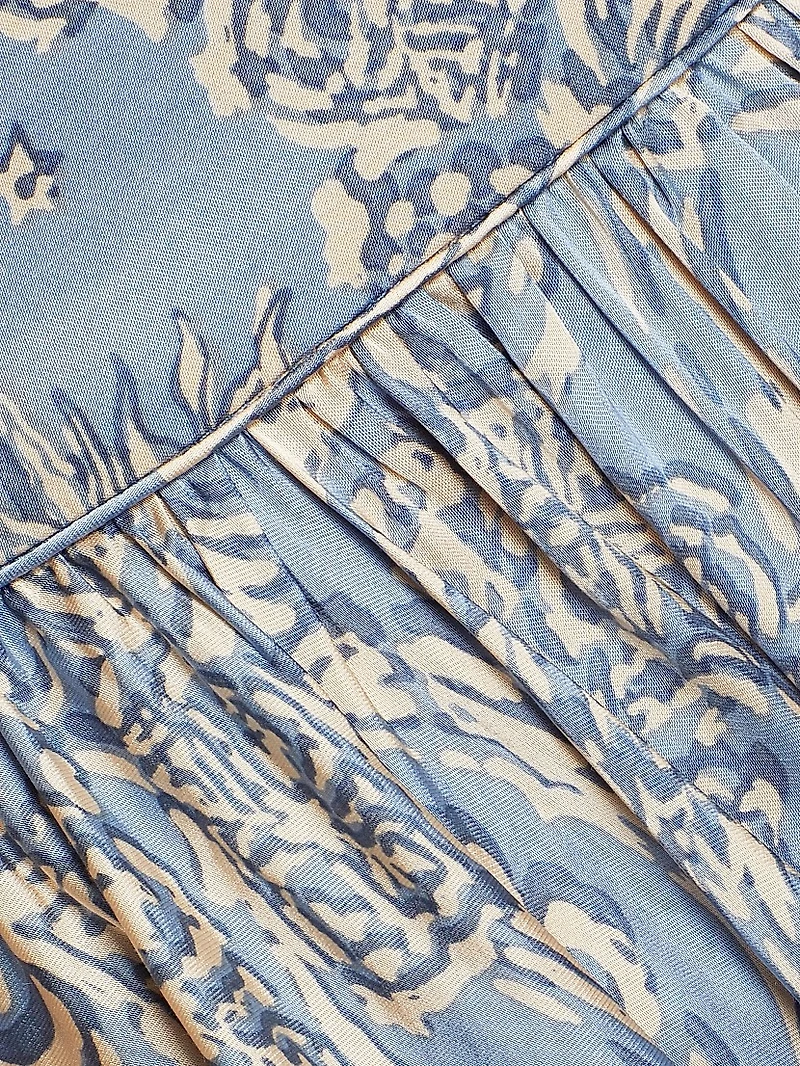 Bessie Embellished Printed V-Neck Minidress