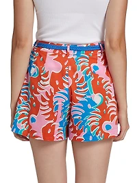 Chantal Belted Cotton Shorts